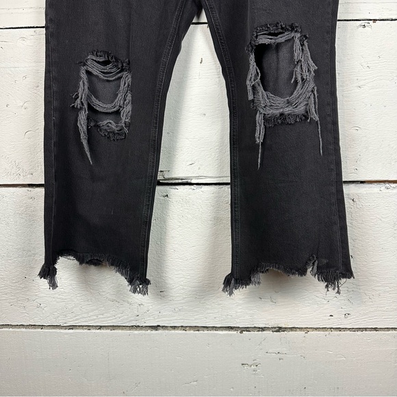 Free people Maggie mid rise straight leg jeans distressed size 32 - Picture 6 of 7